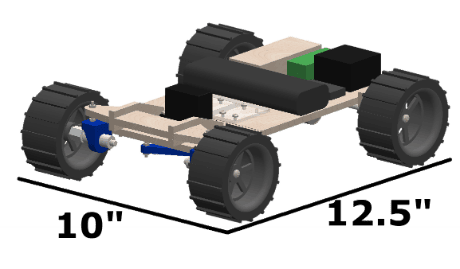 CAD model of the rover