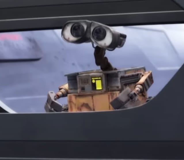 WALL-E shoulder reference from the back