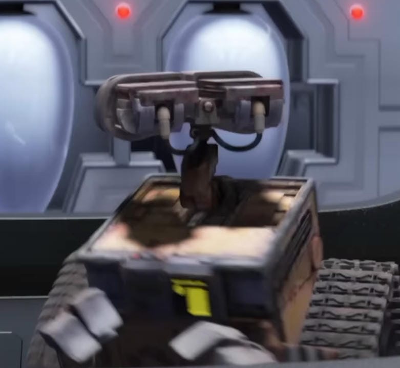 WALL-E shoulder reference from below