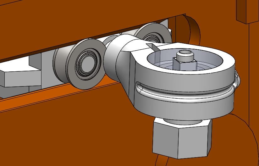 3D-printed track for the WALL-E shoulder cart